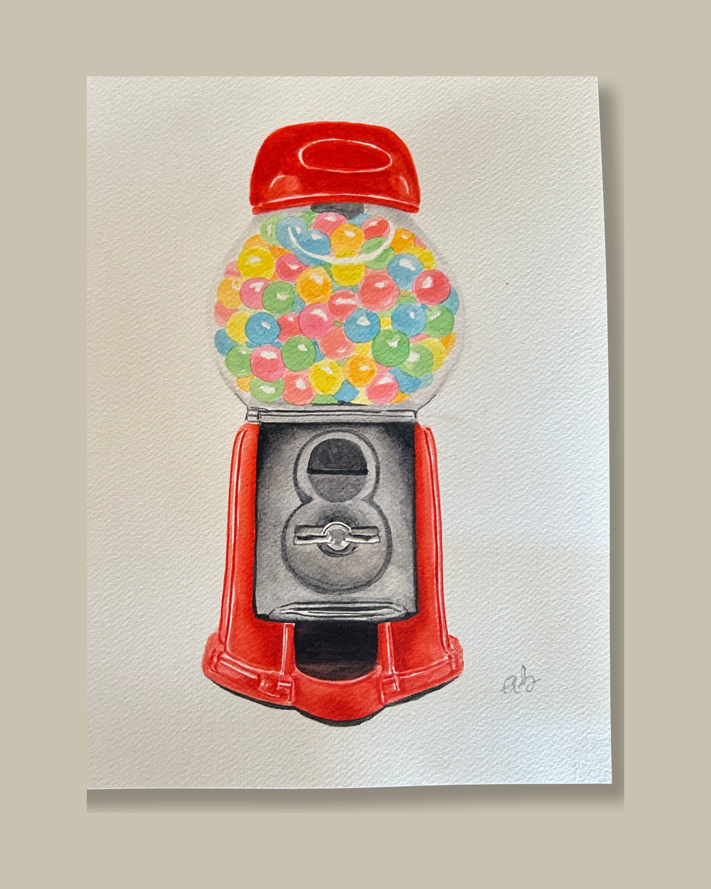 Bubble gum - Acuarela original